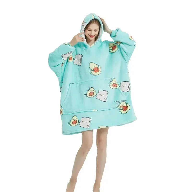 snug spirit Avocado Oversized Blanket Hoodie