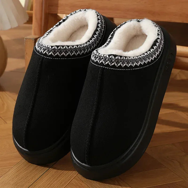 SnugSpirit Black / 3 Plush Fluffy Slippers